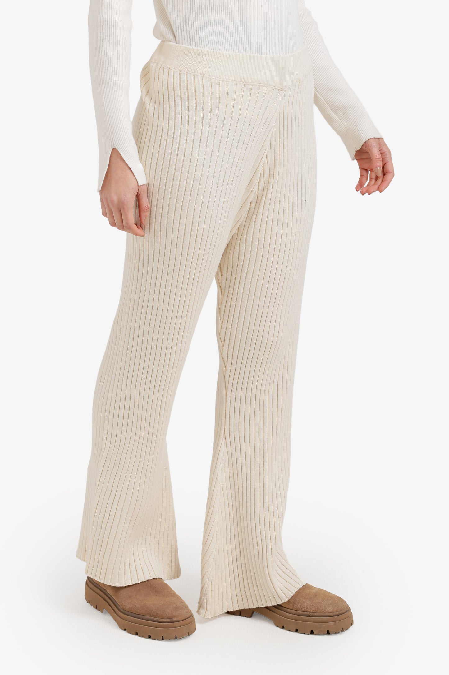 Ribbed Flare Pants