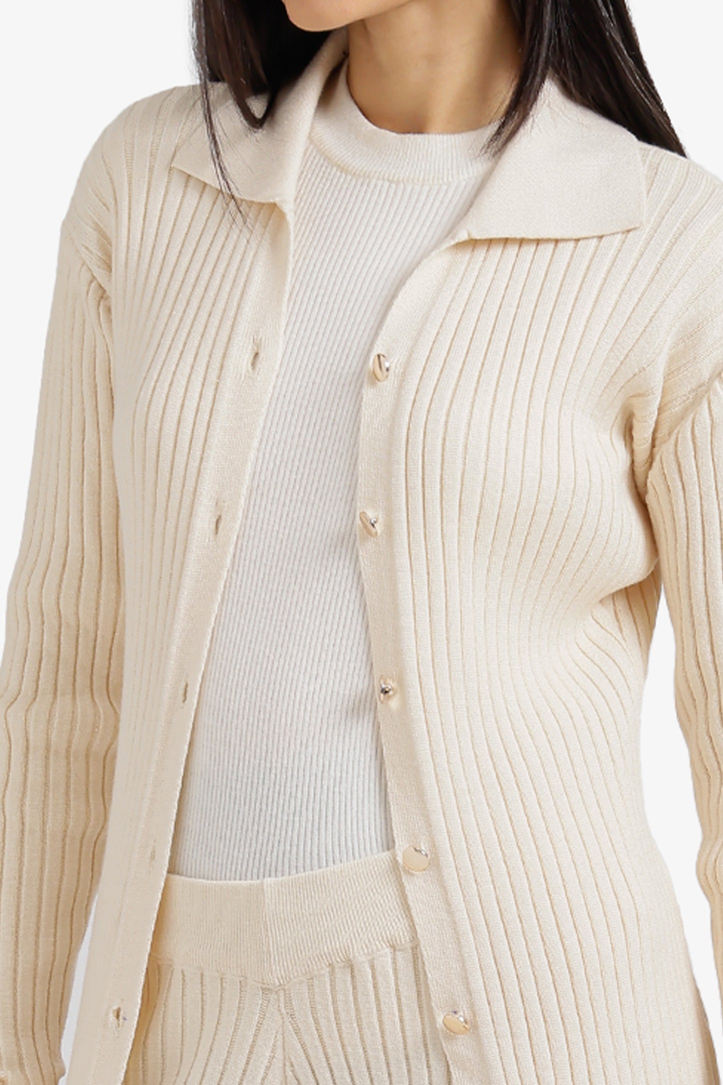 Ribbed Midi Cardigan