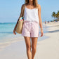 Crinkled Textured Beach Shorts