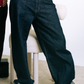 Folded Denim Pants