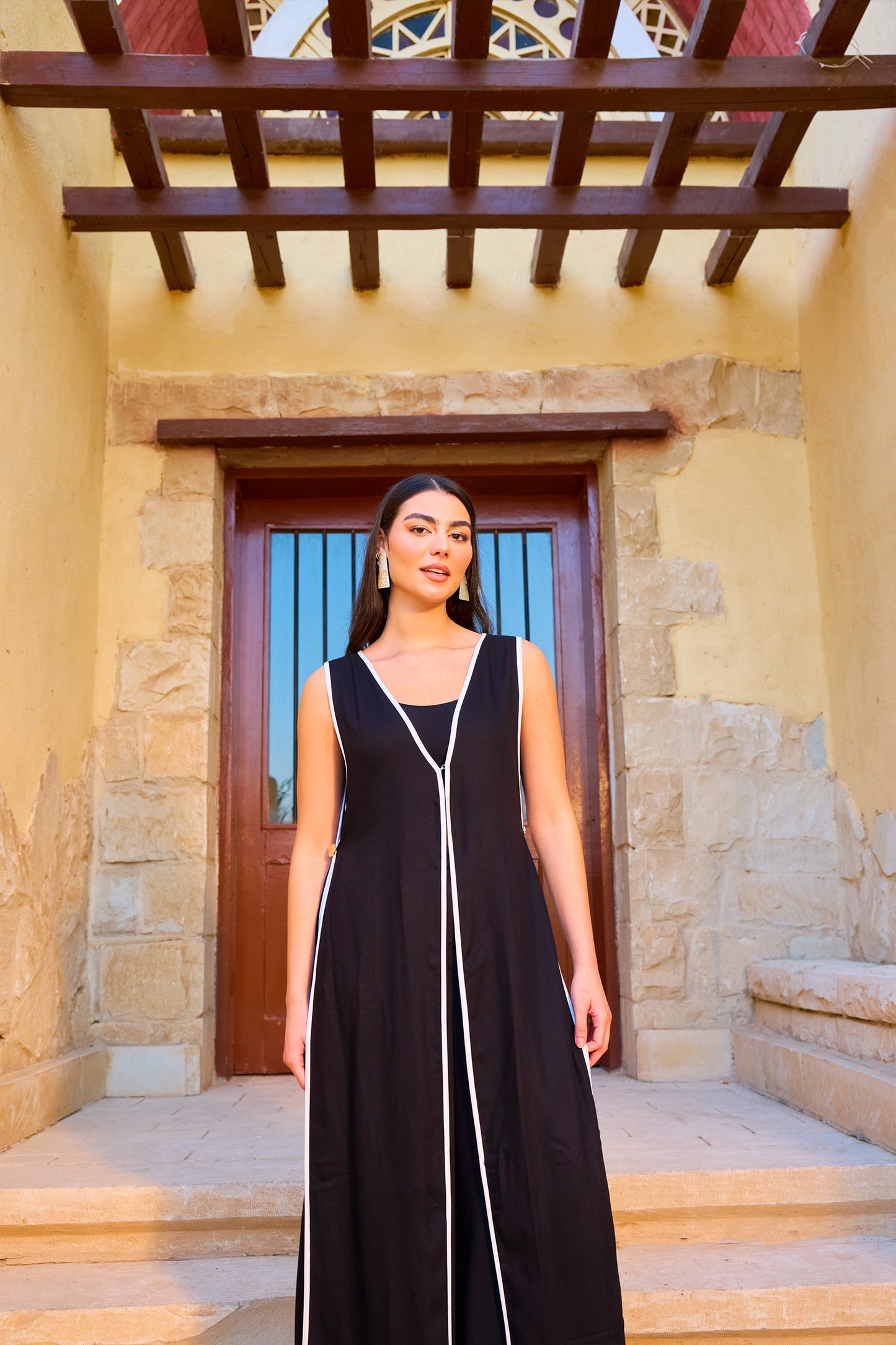 Sleeveless Long Vest