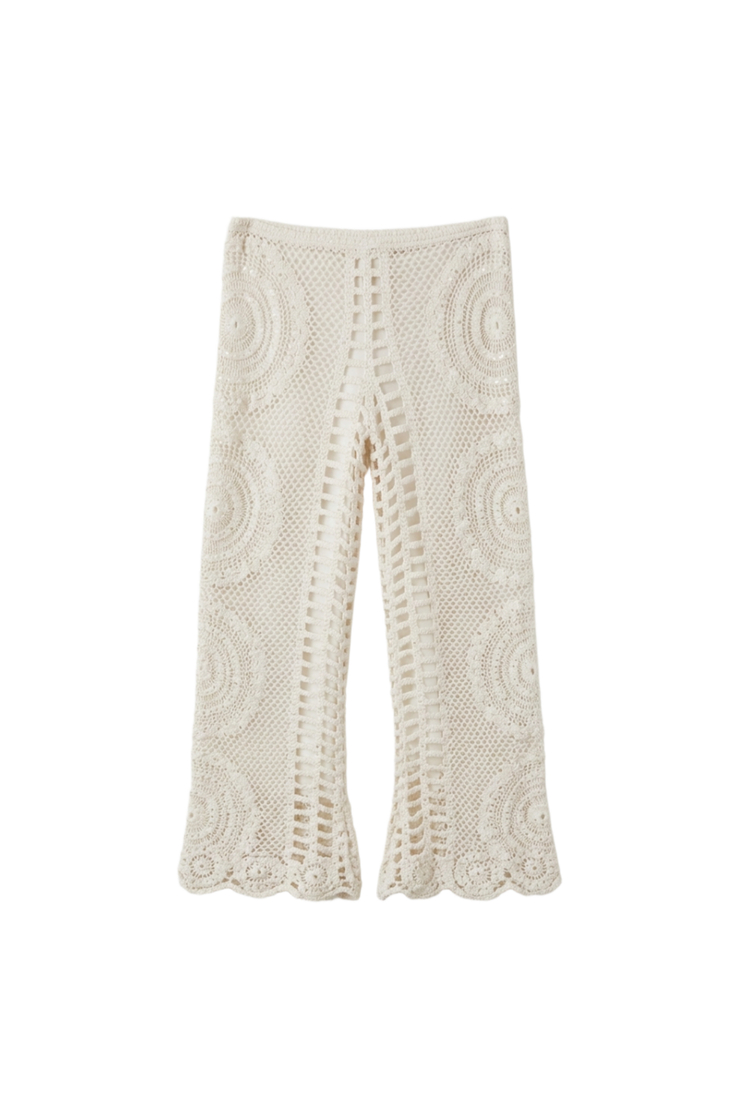 Embroidered Crochet Beach Pants