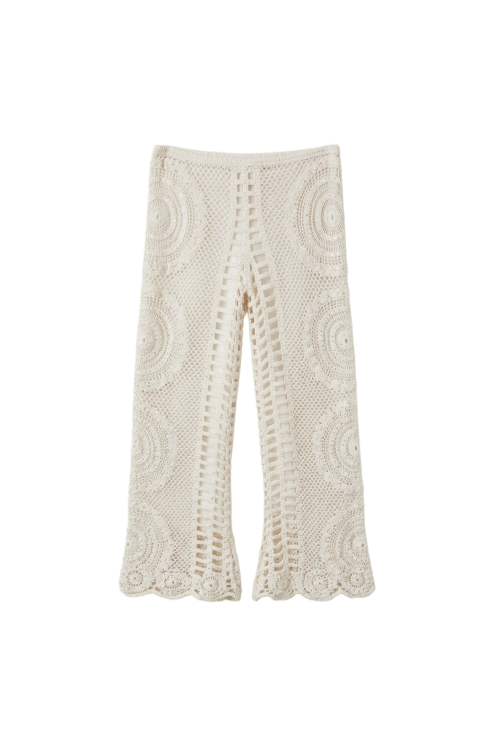 Embroidered Crochet Beach Pants