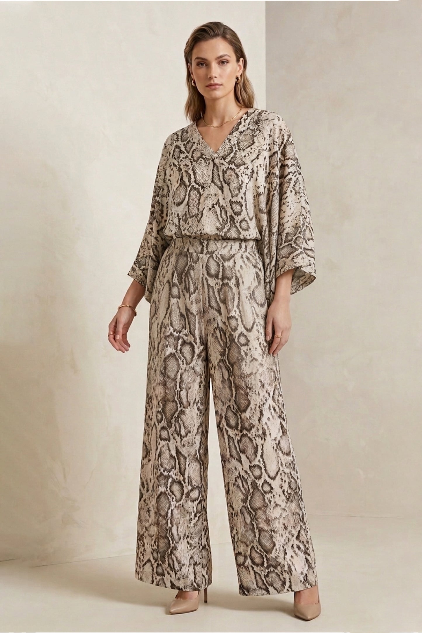 Snake-Print Pants