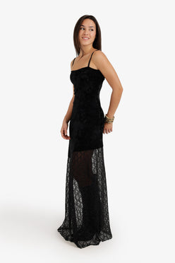 Maxi Dress with Lace Details