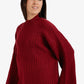 Mock Neck Ribbed Pullover