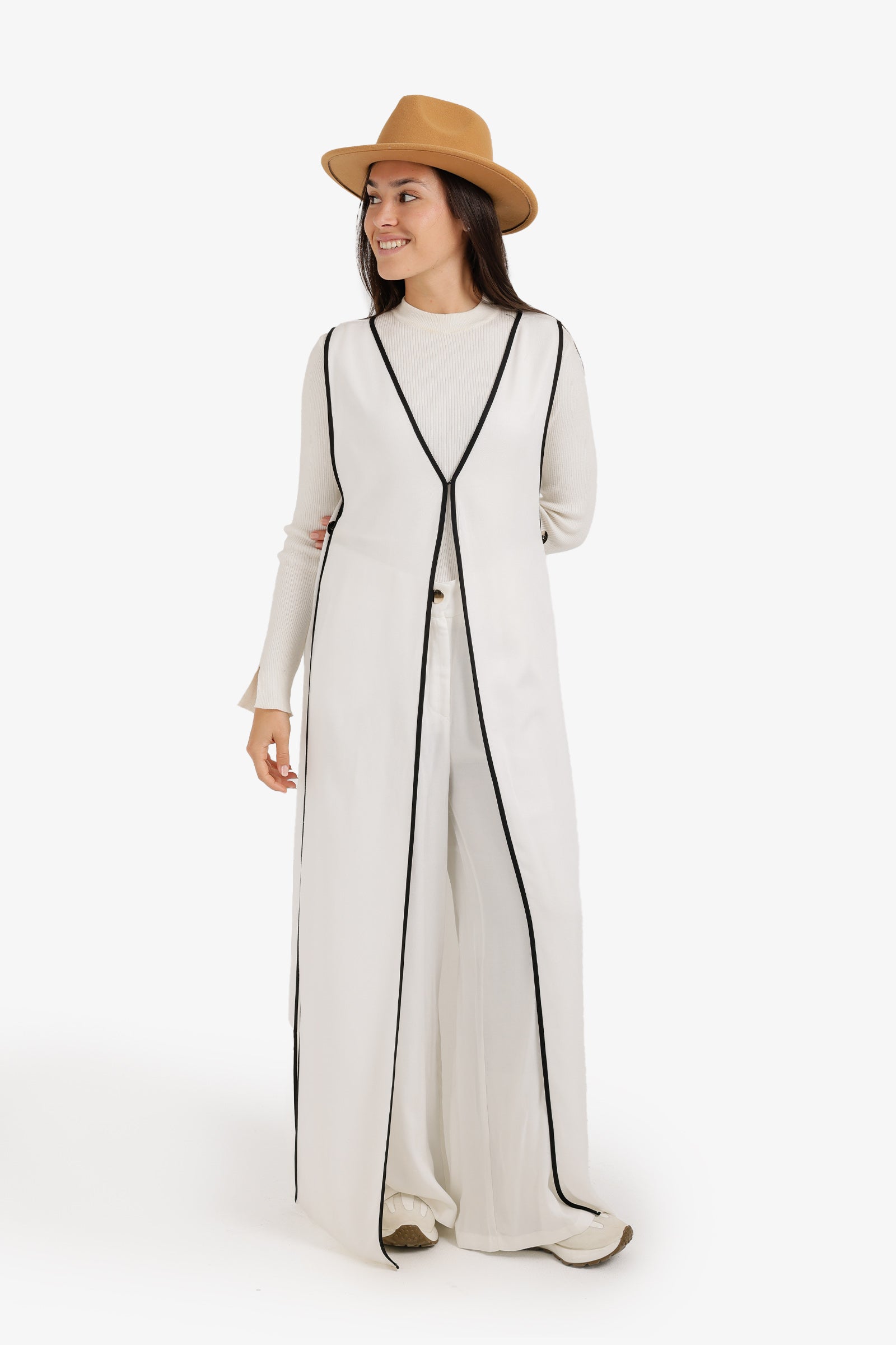 Sleeveless Long Vest