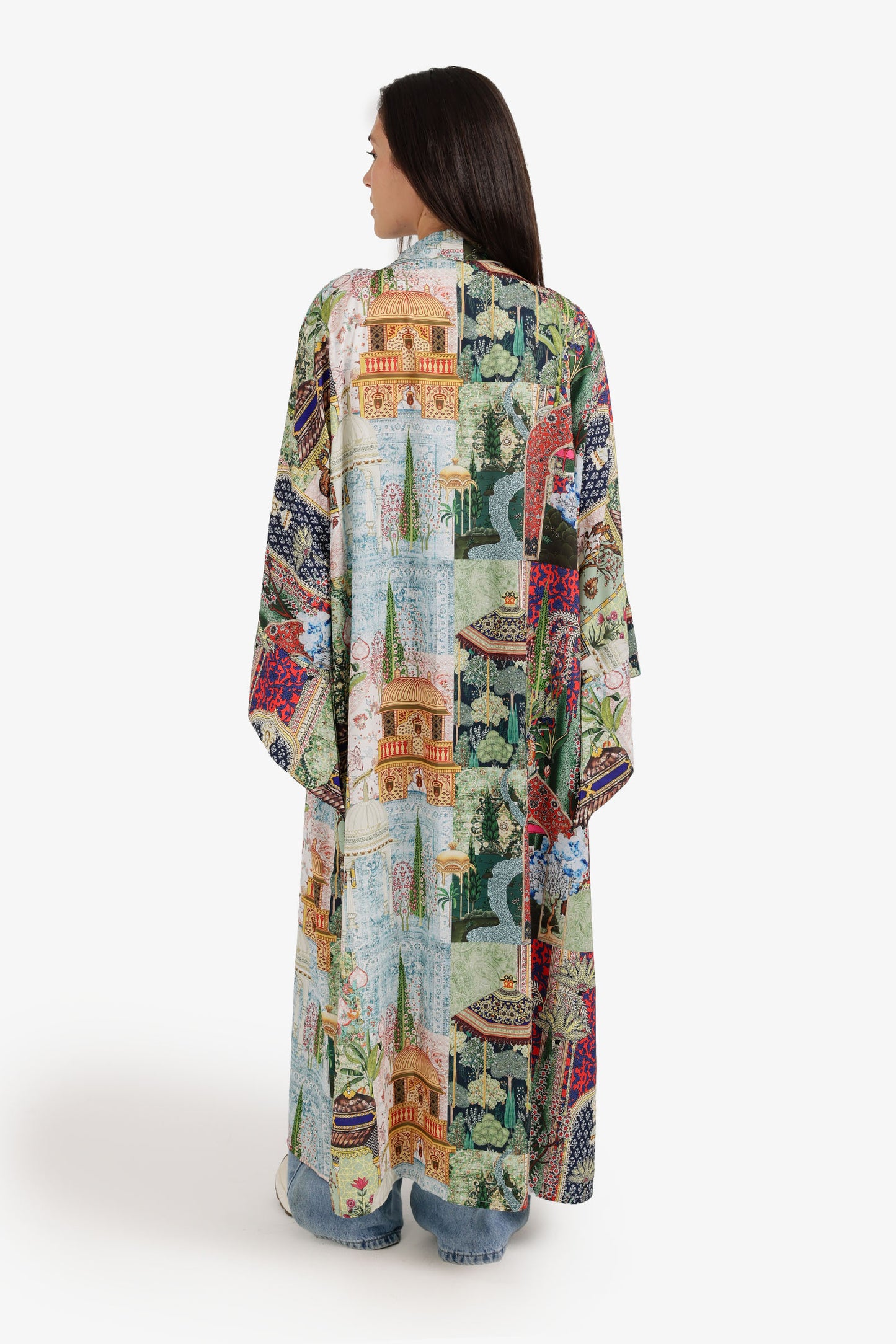 Scenic-Print Kimono