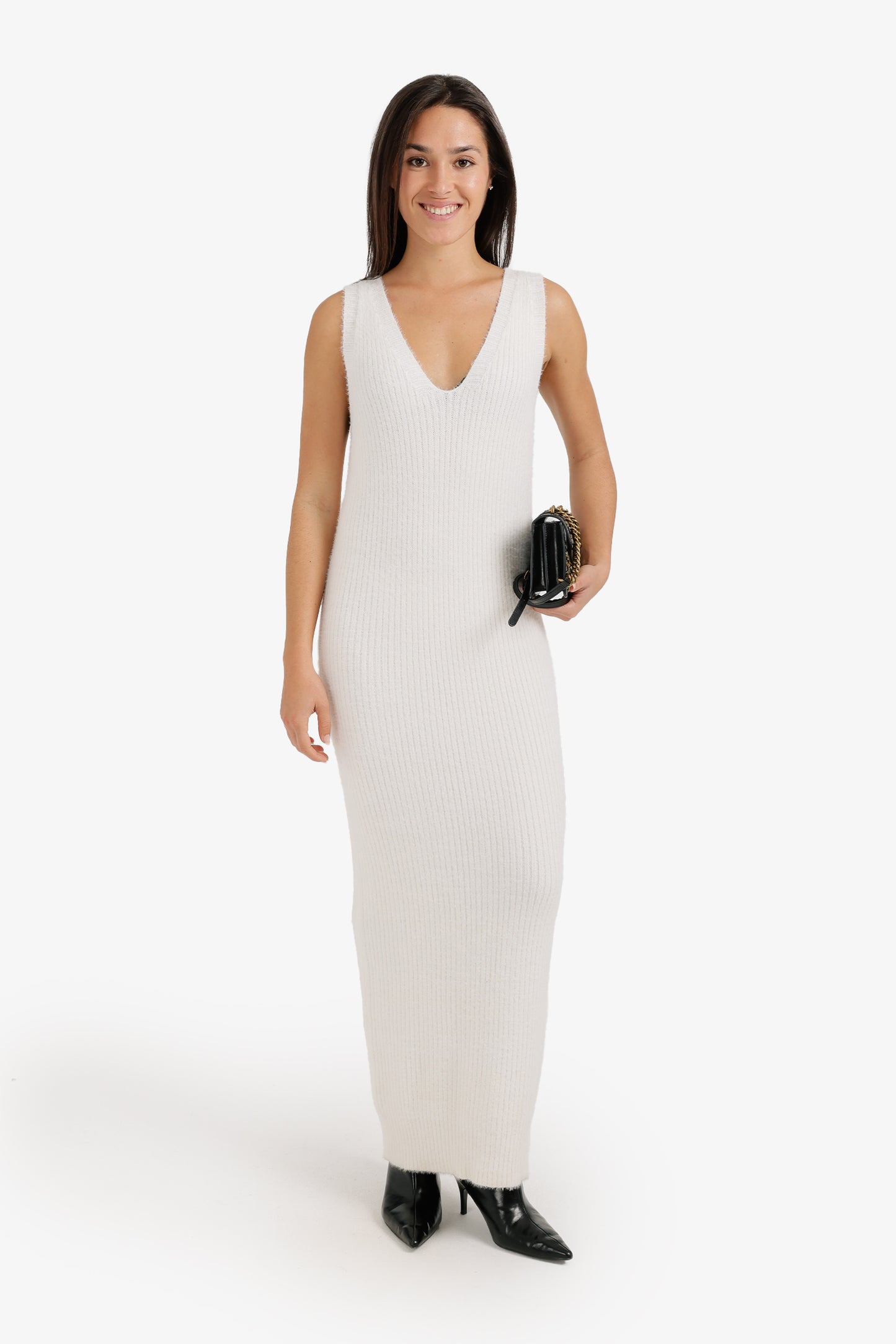V-Neck Midi Dress