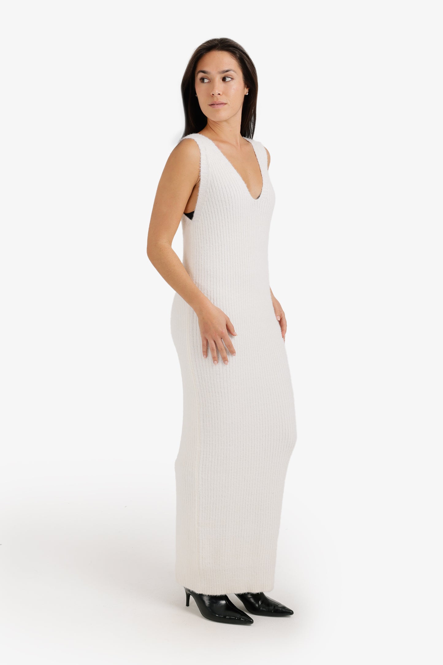 V-Neck Midi Dress