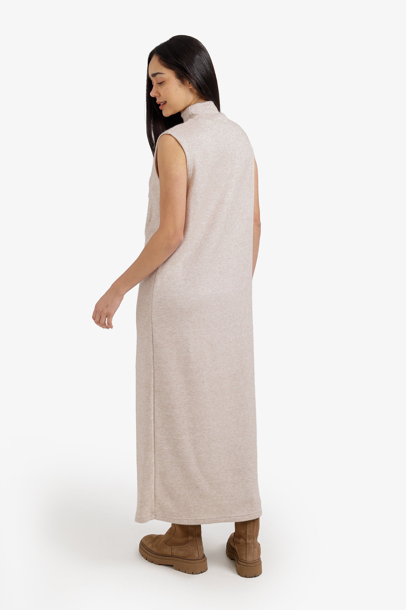 High Neck Midi Dress