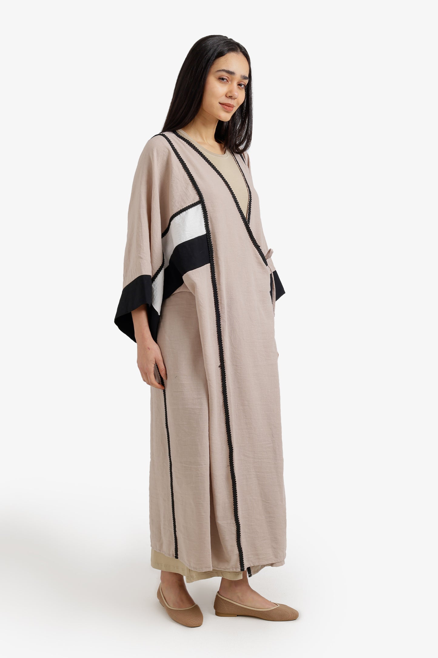 Contrast Panels Kimono