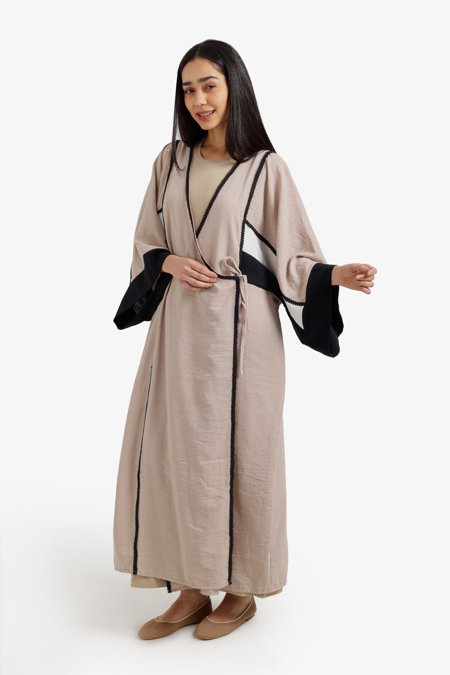 Contrast Panels Kimono