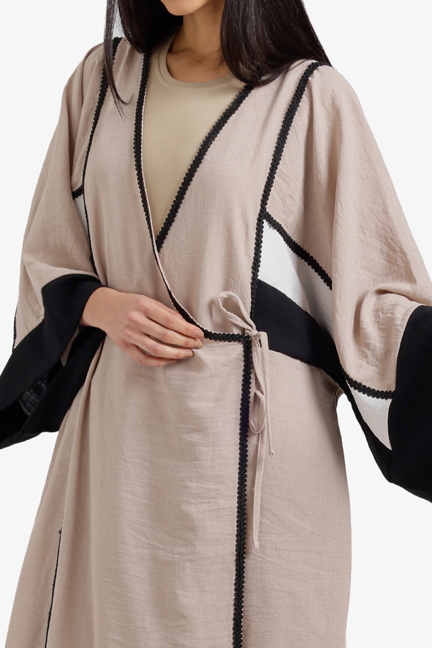 Contrast Panels Kimono