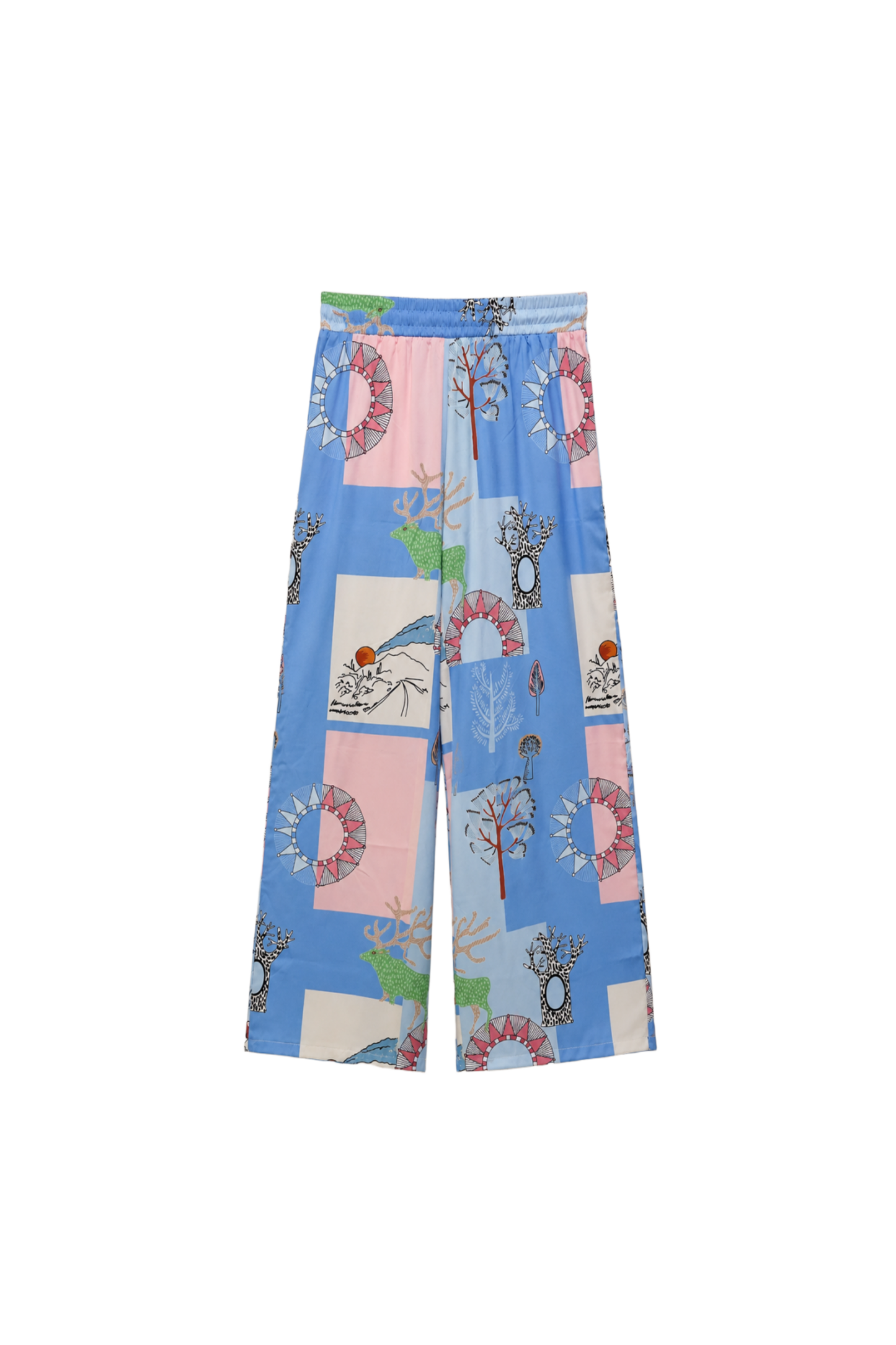 Patchwork Print Pants