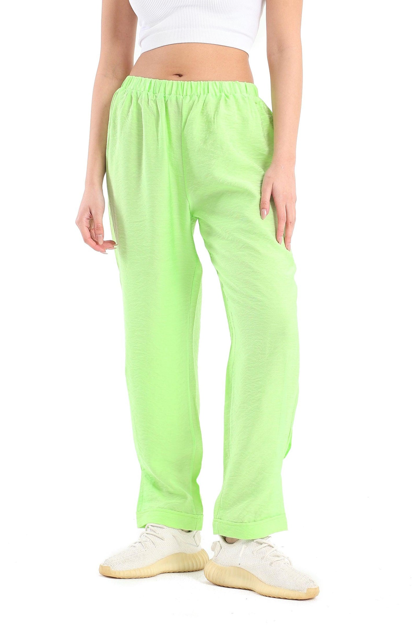 Boyfriend Fit Solid Pants