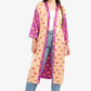 Color Block Satin Kimono