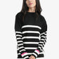 Pullover with White Stripes