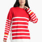 Pullover with White Stripes
