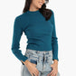 Mock Neck Ribbed Pullover