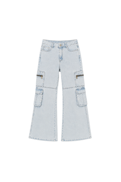 Vintage Wide-Leg Cargo Jeans