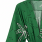 Palm Printed Green Kimono