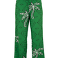 Palm Printed Green Pants