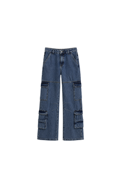 Denim Cargo Pants