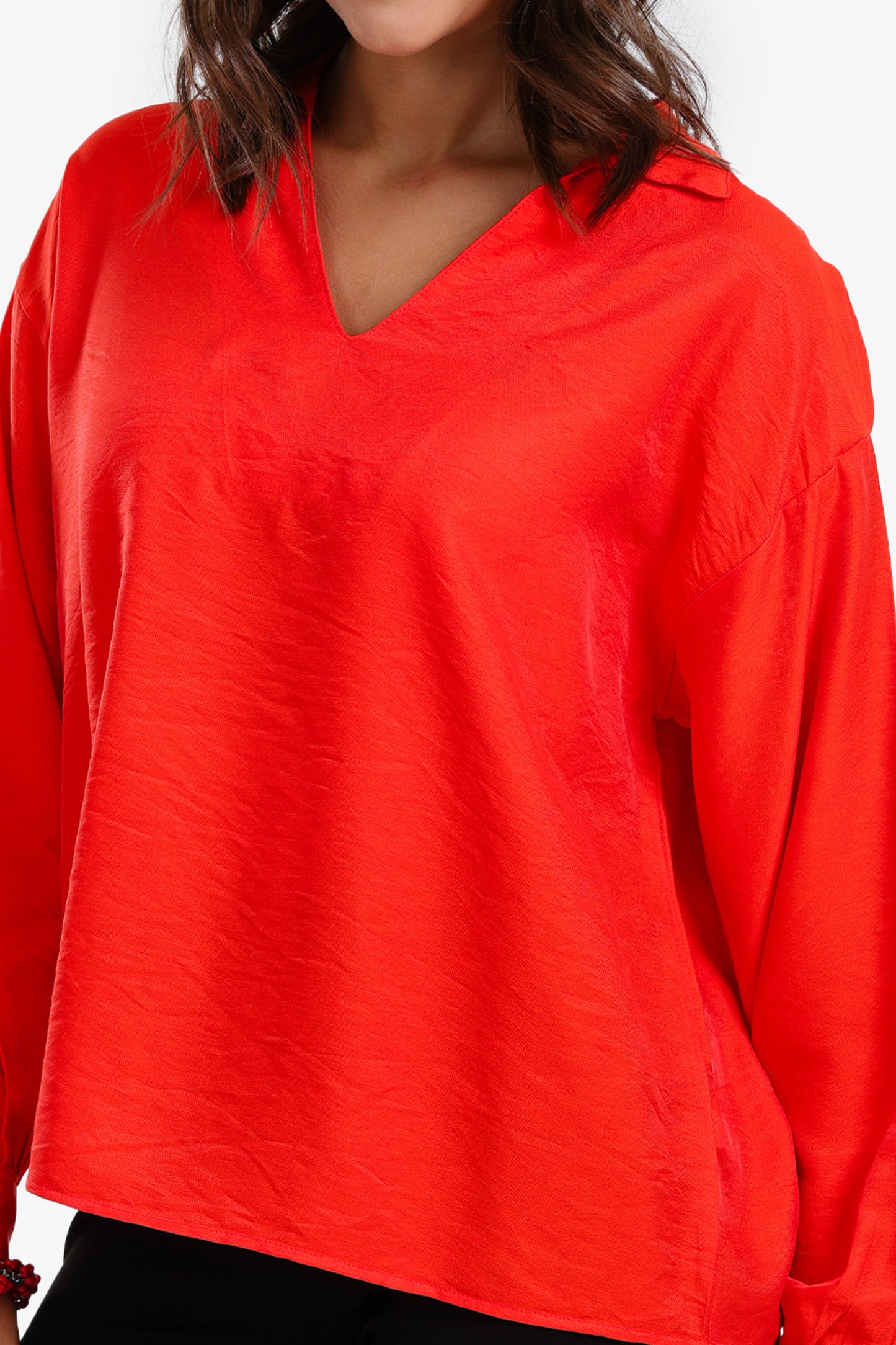 V-Neck Tencel Blouse