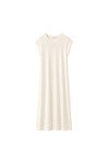 Solid Viscose Midi Dress