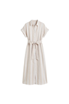 Voile Striped Shirt Dress
