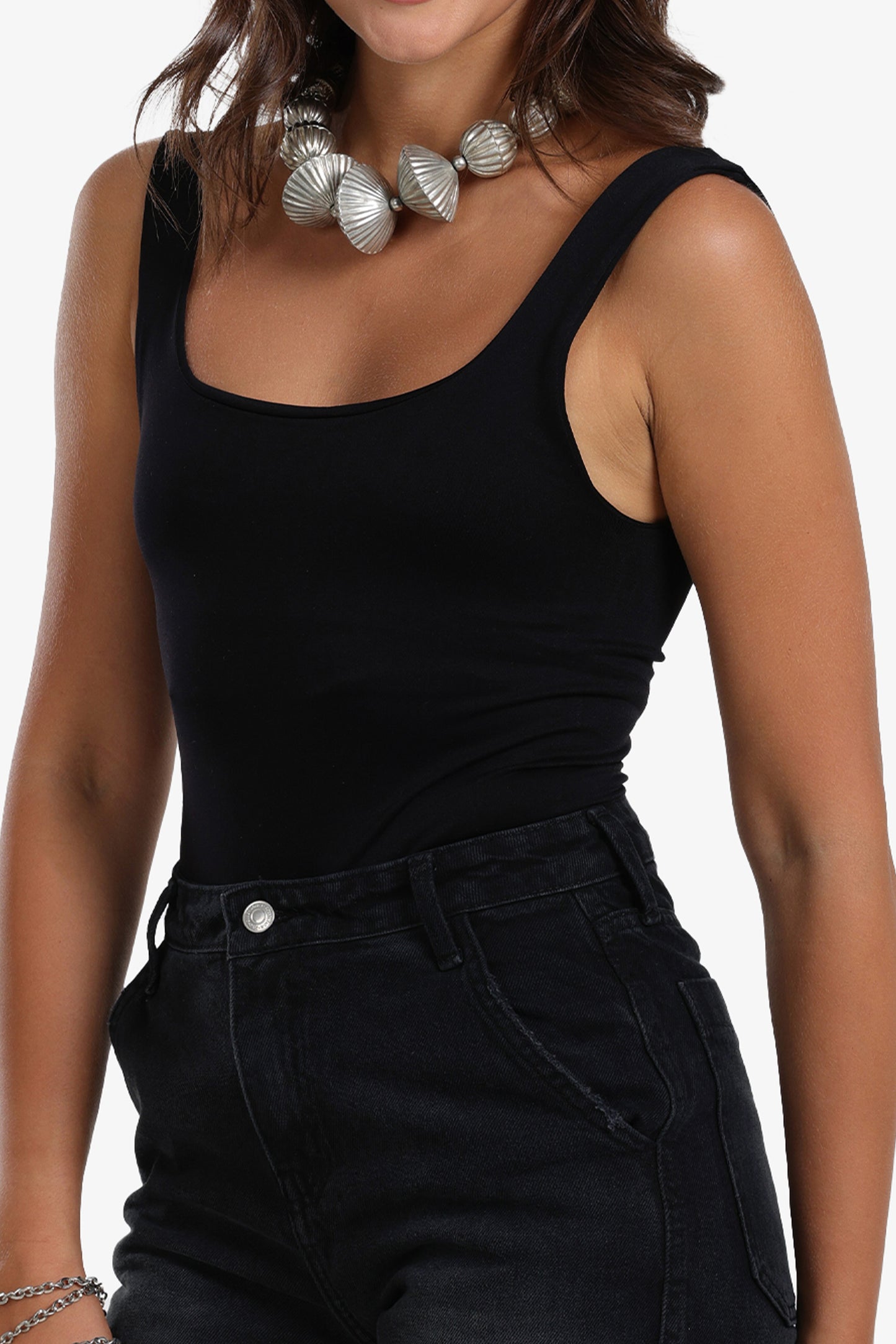 Microfiber Square Neck Bodysuit