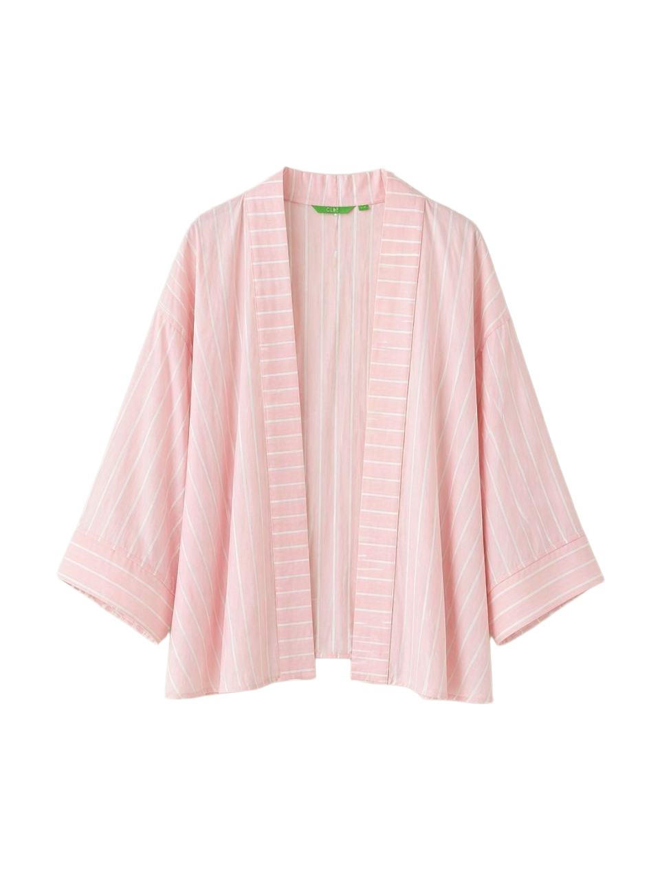 Open-Front Striped Kimono