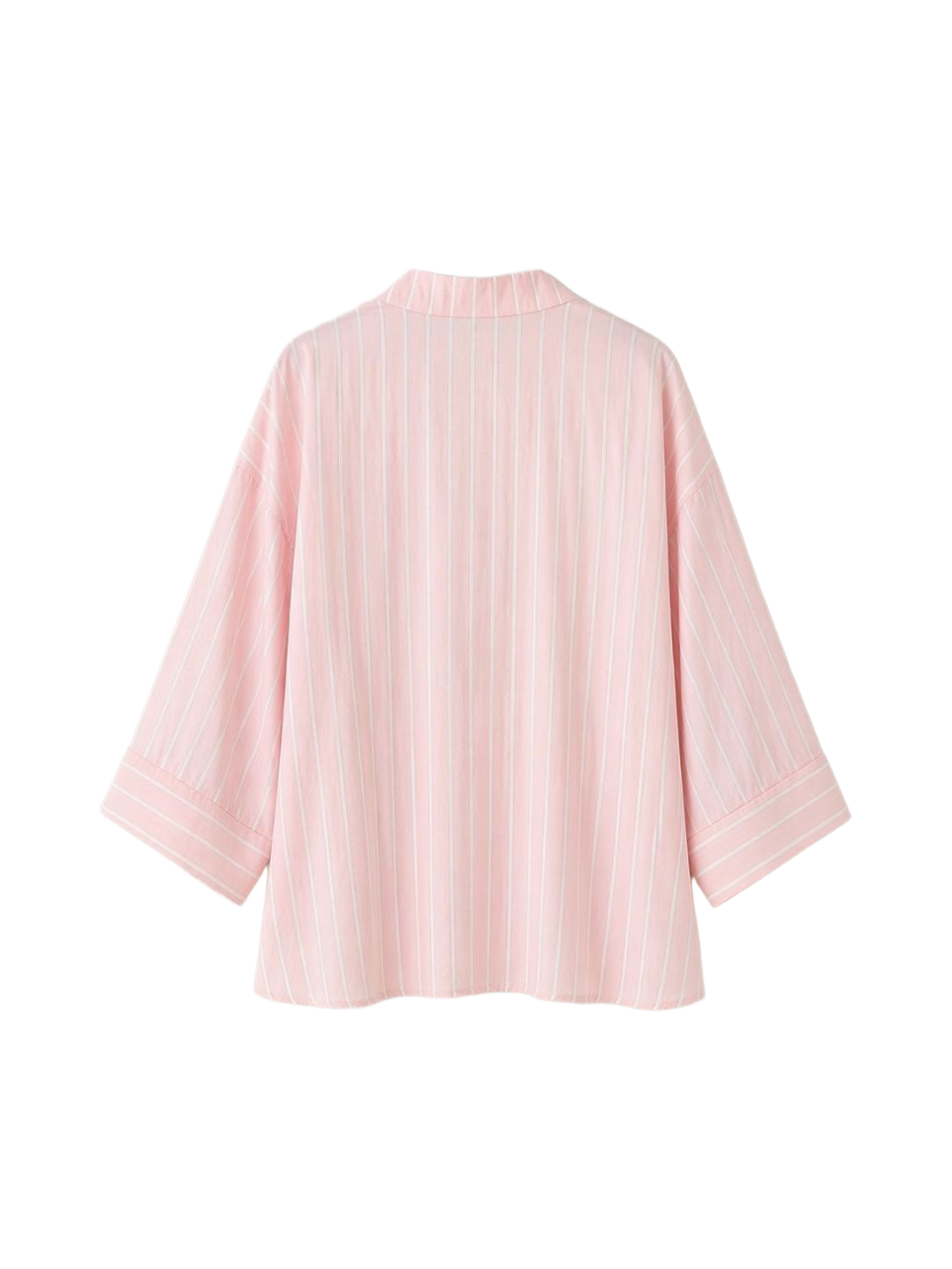 Open-Front Striped Kimono