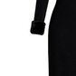 Fur Cuff Midi Dress