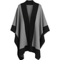 Wide Black Trim Poncho