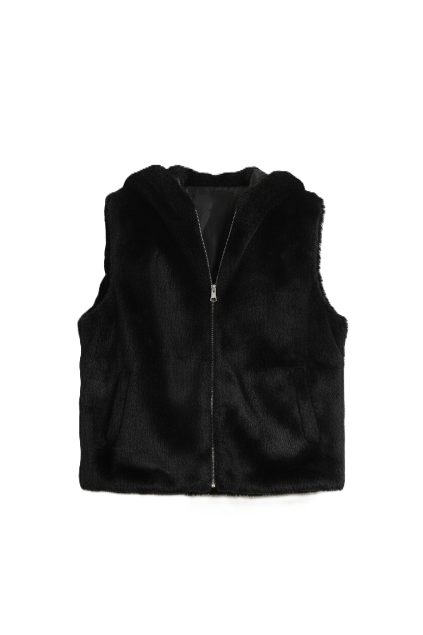 Cropped Hooded Vest