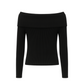 Off-Shoulder Ribbed Pullover