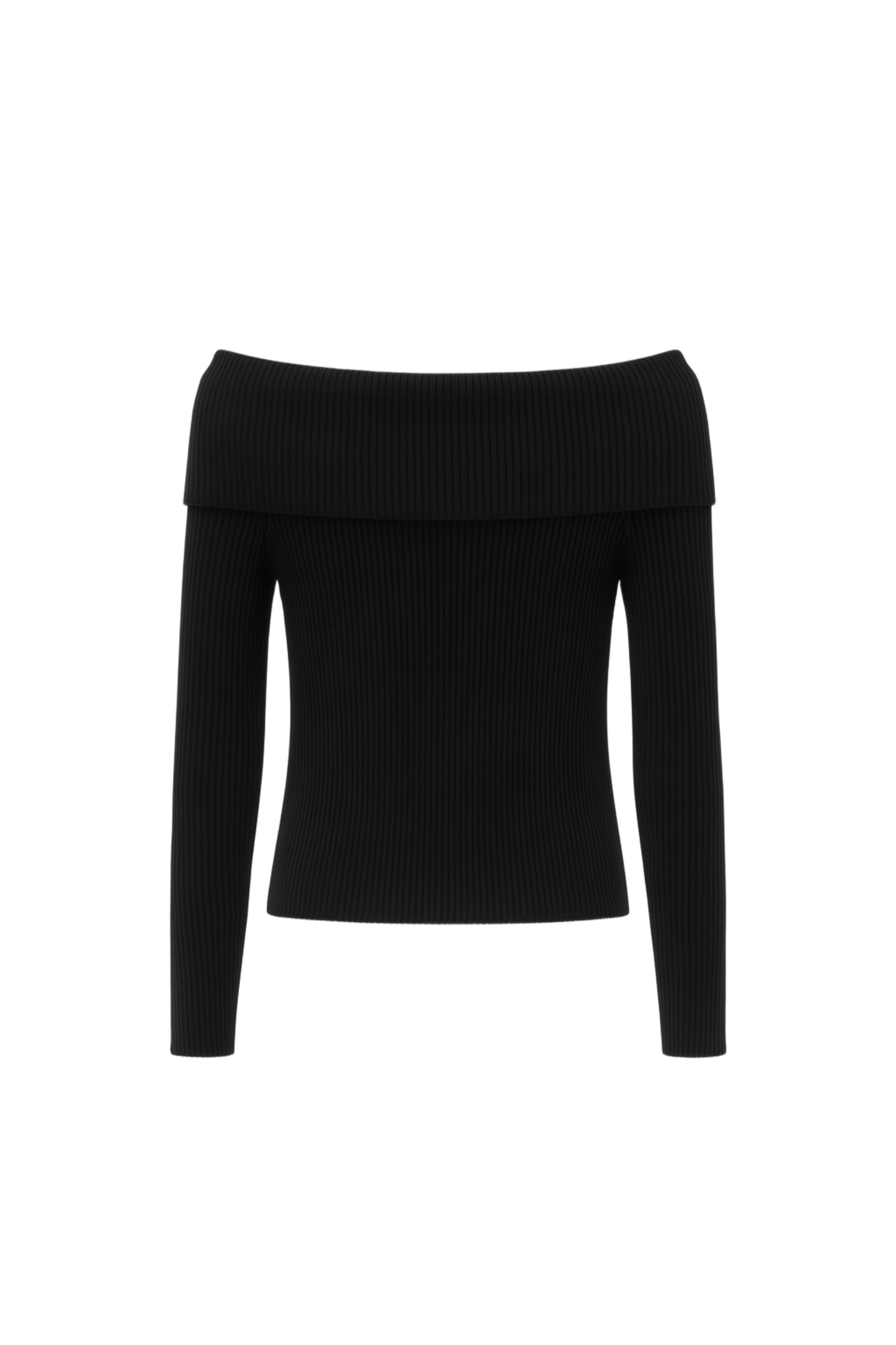 Off-Shoulder Ribbed Pullover