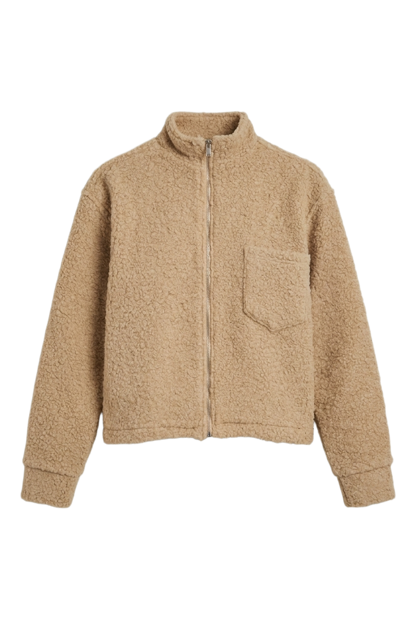 Stand Collar Wool Jacket
