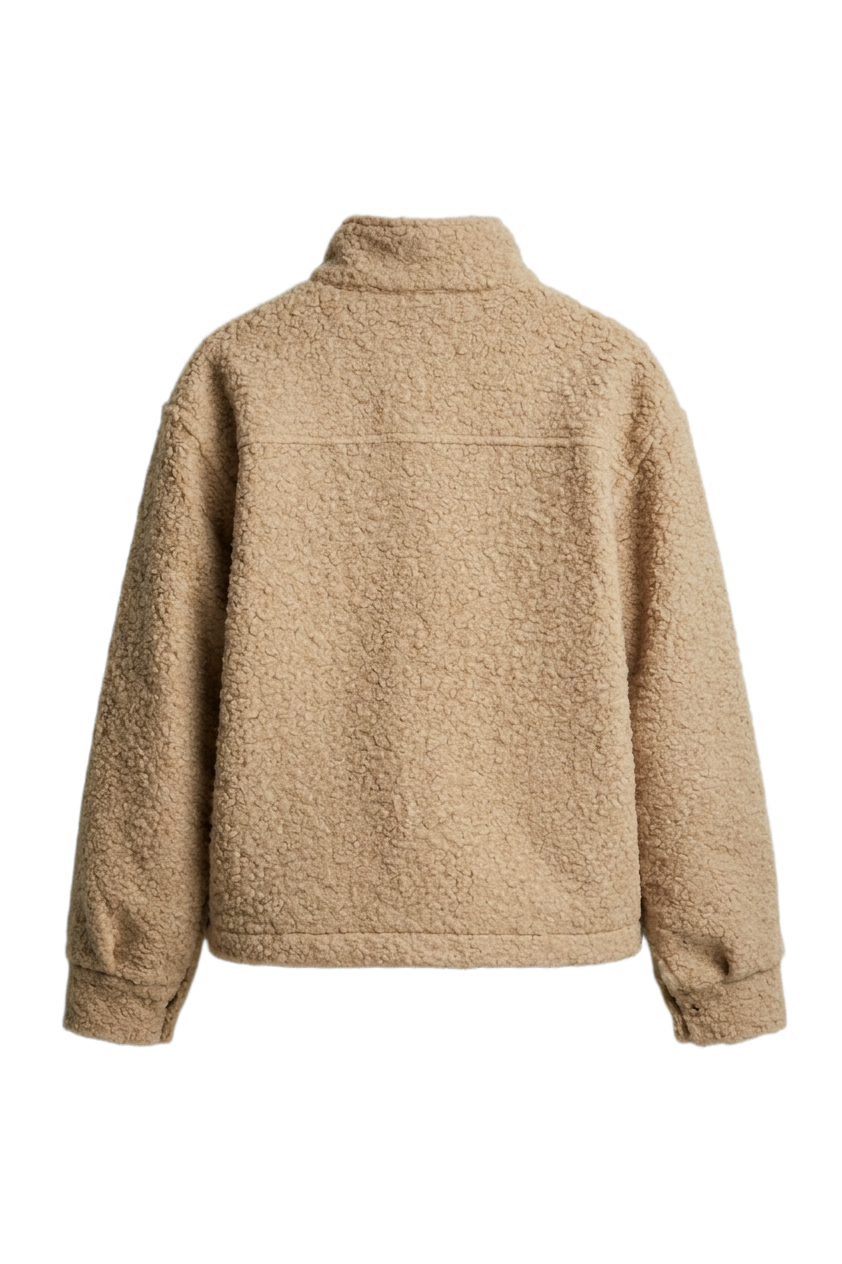 Stand Collar Wool Jacket