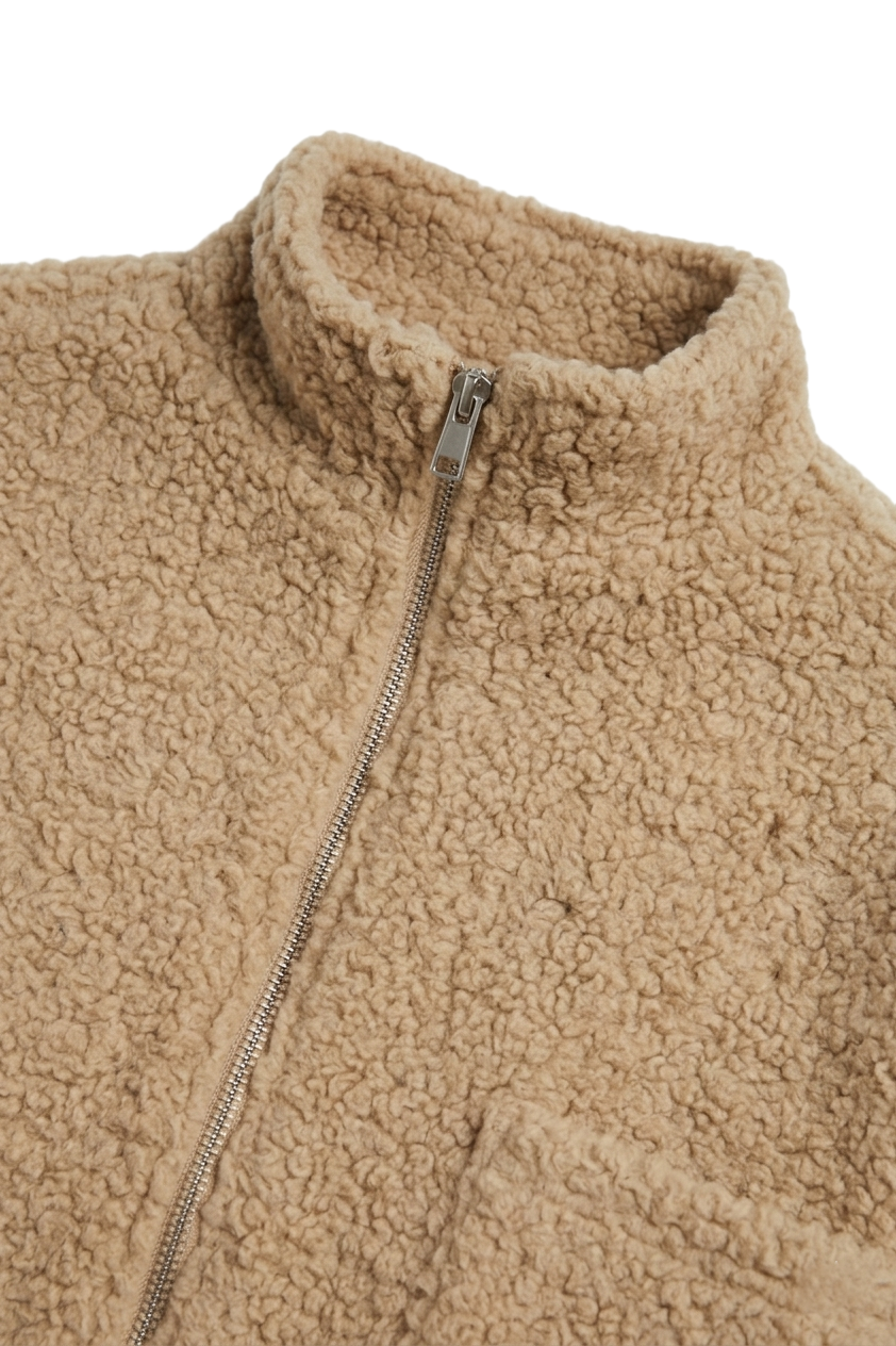 Stand Collar Wool Jacket