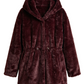 Hooded Faux Fur Coat