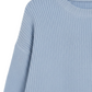 Ribbed-Trim Knit Pullover