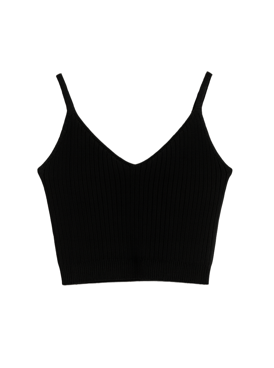 Cropped Slim Fit Top