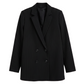 Notch Collar Striped Blazer