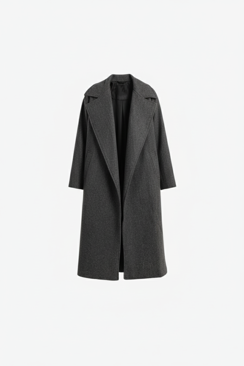 Notch Collar Midi Coat