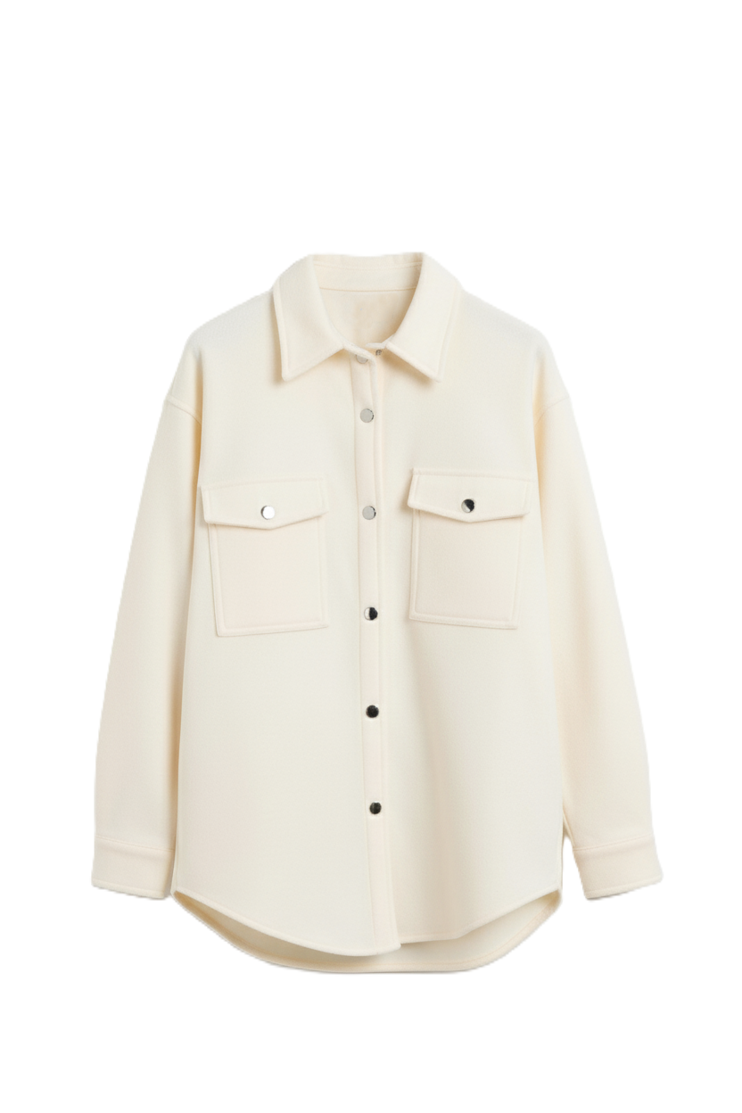 Button-Down Overshirt with Pockets