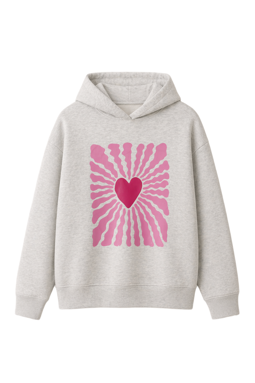 Heart-Print Lounge Sweatshirt
