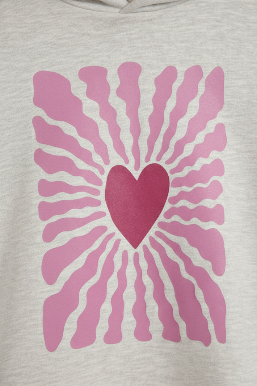 Heart-Print Lounge Sweatshirt